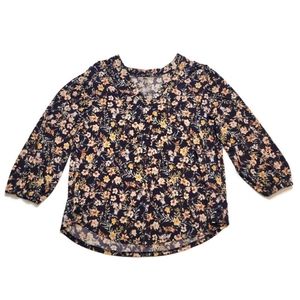 Women's long sleeve floral top medium
